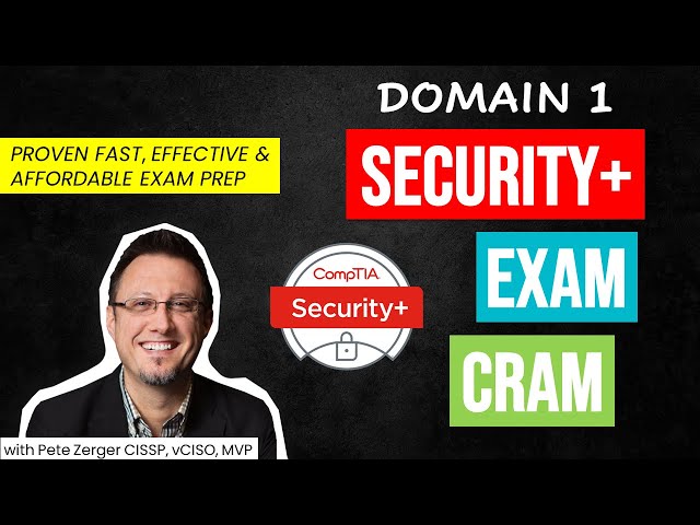 Comptia Security+ SY0-601 Exam Cram DOMAIN 1