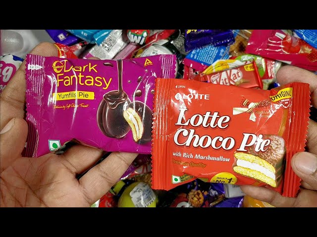 Lotte Choco Pie and Sunfeast  Dar Fantasy Yumfills  Pie - ASMR