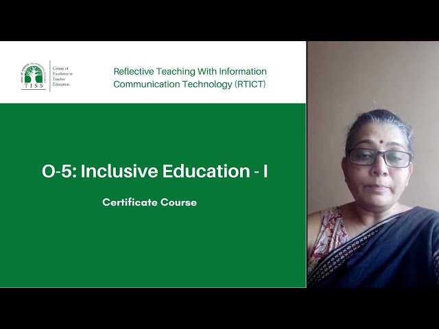 O-5: Inclusive Education - I | TISS Certificate Course