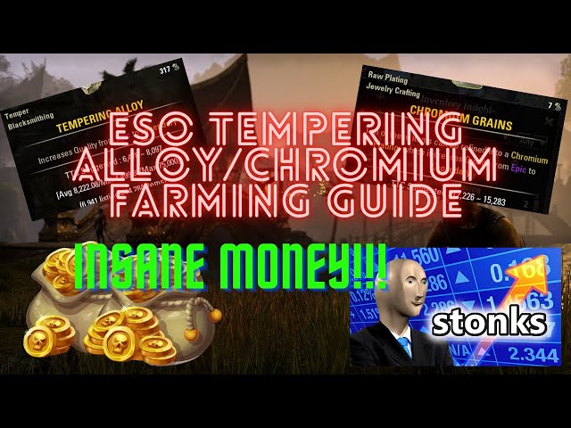 NEW!!! Elder Scrolls Online EASY Tempering Alloy/Chromium farm 2020 (INSANE MONEY, see description)