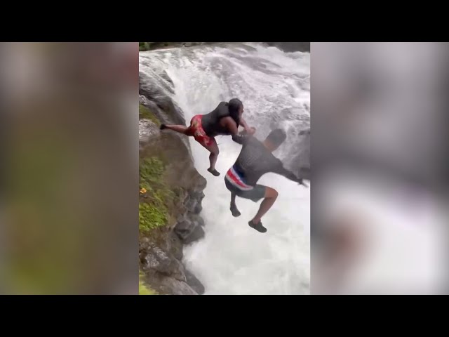 Jekalyn Car jumping off a Costa Rica cliff