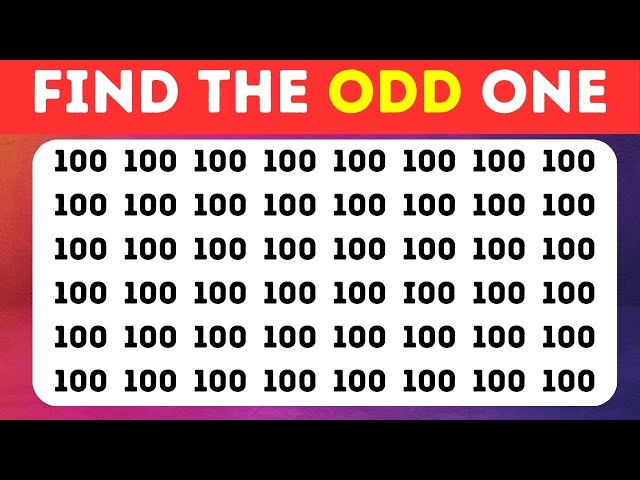 Find The ODD One Out  Number | Letter Edition . Do you have a Keen Eye to Details? Let's Test that!