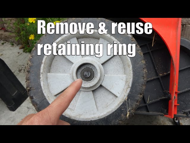How to remove & reuse retaining rings/clips for lawn mower or dolly wheels