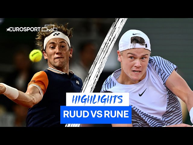 Ruud Prevents Rune Comeback To Reach Successive French Open Semi-Finals!  | Eurosport Tennis