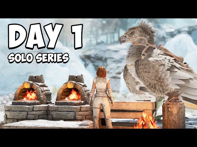 SOLO Day 1 On ARK Survival Ascended Small Tribes!