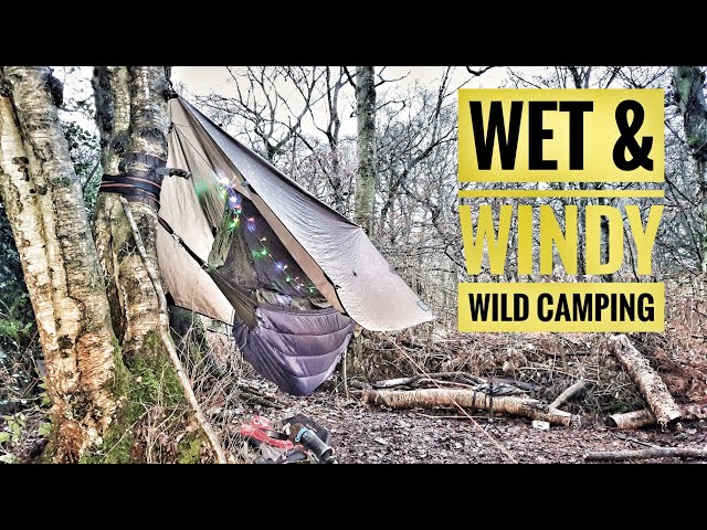 wild woodland camping hammock camping using my oex Bush Pro equipment oex hammock And oex tarp,