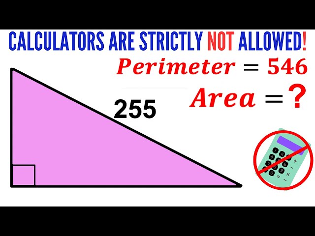 Hacks and Tricks without a Calculator | Find area of the triangle |#math #maths #geometry