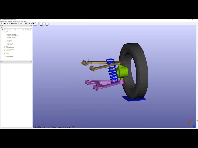 Multibody Simulation | Front suspension | MBSim Environment