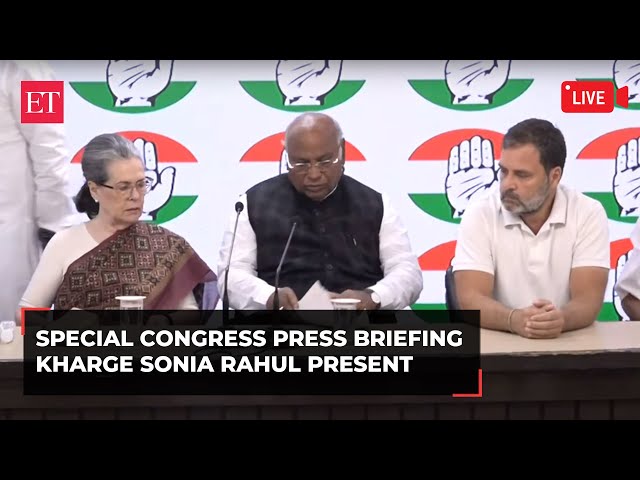 Congress on fair elections during Lok Sabha 2024: President Kharge, Sonia Gandhi address press