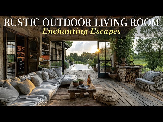 Escape to Nature: Rustic Outdoor Living Room Ideas