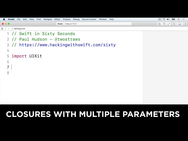 Closures with multiple parameters – Swift in Sixty Seconds