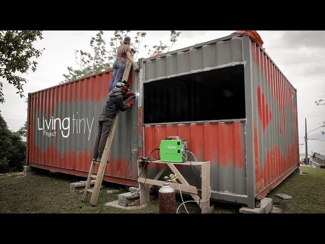Tiny Shipping Container House - Ep. 003 - Living Tiny Project - Container's Connection