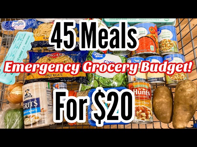 45 MEALS FOR $20 | EMERGENCY GROCERY BUDGET MEAL PLAN IDEAS | JULIA PACHECO