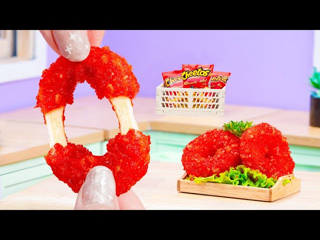 Delicious Miniature Hot Cheetos onion ring🔥 | Yummy Tiny Chicken   Food By Yummy Bakery Cooking