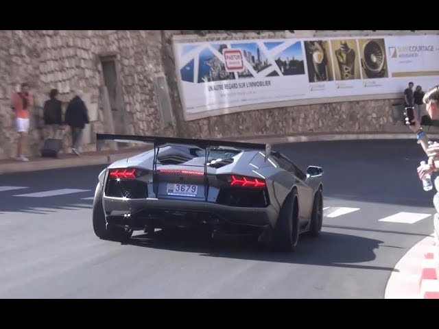 Liberty Walk Lamborghini Aventador SOUND in Monaco - CRAZY CAR!