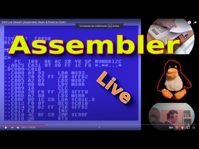 C64 Live Stream (Assembler, Basic & Point to Click)