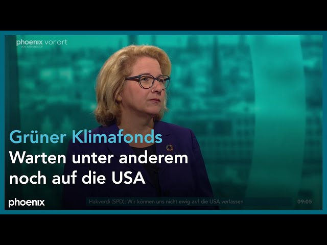 phoenix tagesgespräch mit Svenja Schulze zum Grünen Klimafonds am 05.10.23