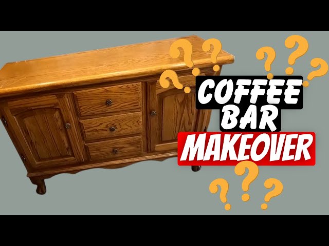 Buffet Makeover to Coffee Bar // Restoration // Furniture flip // Repurpose