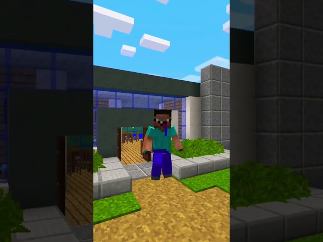 Minecraft, But With Each Subscription, The Noob’s House Gets Better! #minecraft #shorts