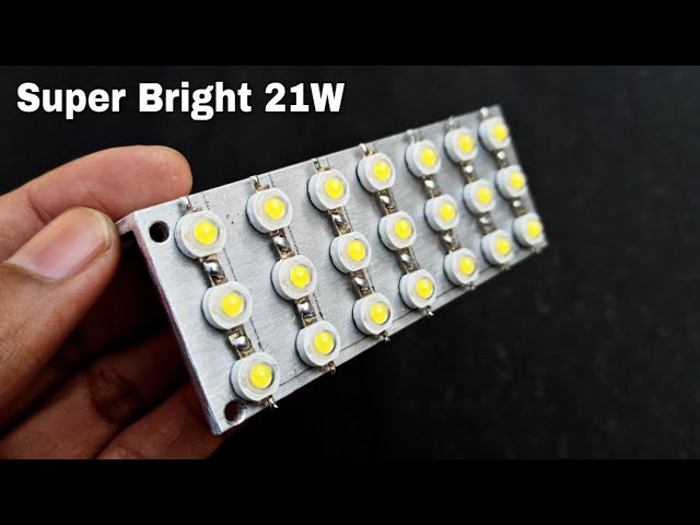 How To Make 12V Super Bright Led Flashlight | DIY 12 Volt 21W Led Panel | By - Creative Shivaji