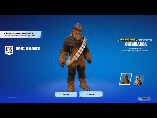 how to get the Chewbacca skin in fortnite