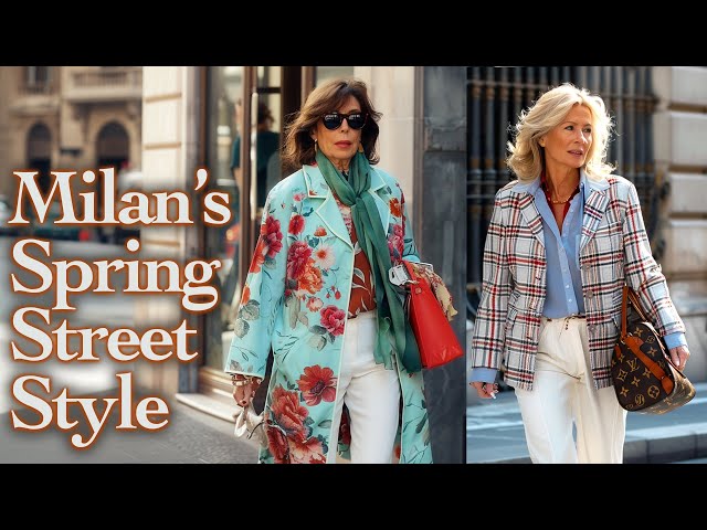 Elegant Milanese show a Unique style. Beautiful outfits for all ages. Italian Street Style