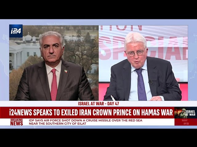 Son of former Iranian Shah talks Israel’s war on Hamas