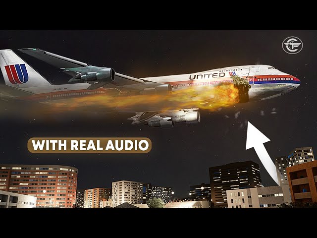 Boeing 747 Breaks Up Just After Takeoff | Falling Apart Over Hawaii (With Real Audio)