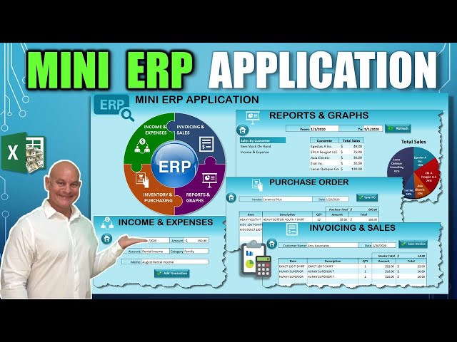 Learn How To Create This Mini ERP Application With Invoicing, Purchasing &  Dashboard In Excel