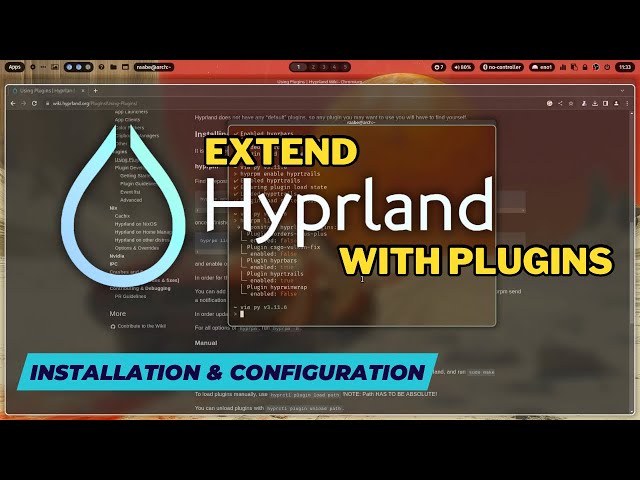 Extend HYPRLAND with PLUGINS. Window title bars, window trails and more with hyprpm plugin manager