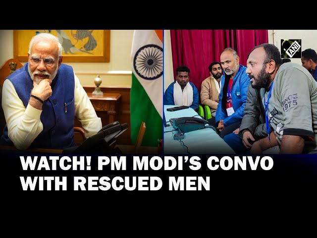 Watch | Prime Minister Modi’s heartfelt conversation with 41 rescued workers from Silkyara Tunnel