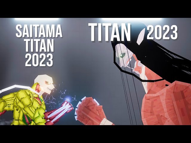 SAITAMA Titan 2023 vs Attack on Titan 2023 - People Playground 1.26.6
