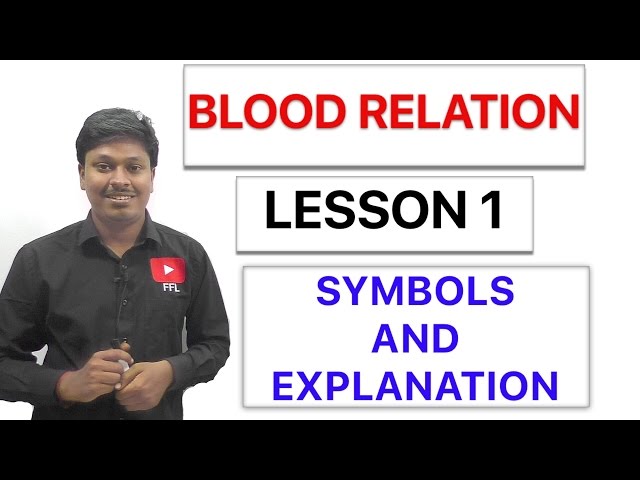 BLOOD RELATION - SYMBOLS AND EXPLANATION - Lesson 1