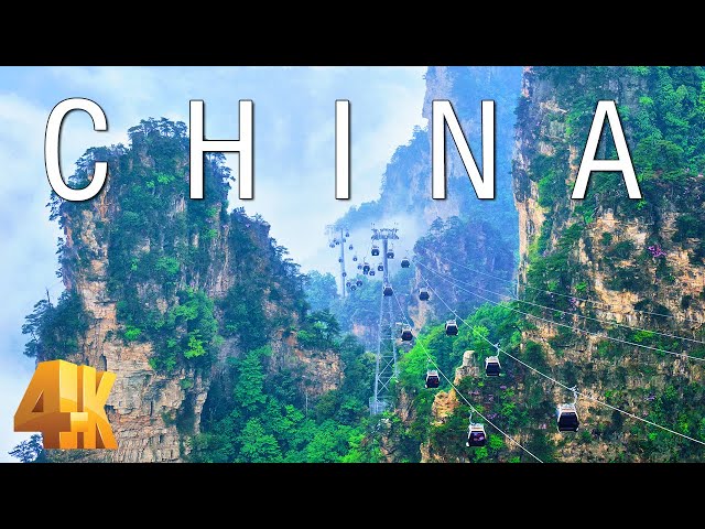 FLYING OVER CHINA (4K UHD) - Wonderful Natural Landscape With Calming Music - Playlist For TV