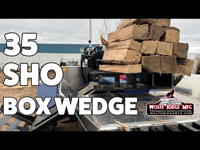 Wolfe Ridge 35 SHO Box Wedge Log Splitter Walk Around and Demonstration