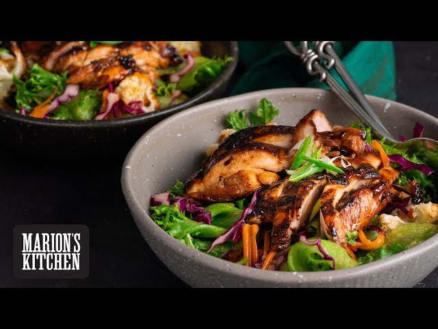 Sticky Grilled Chicken Salad - Marion's Kitchen