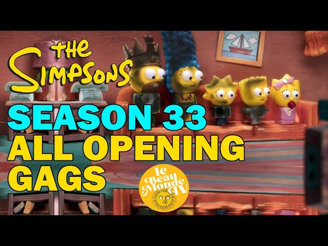 The SIMPSONS 4K - Season 33 - BEST COUCH GAG COMPILATION
