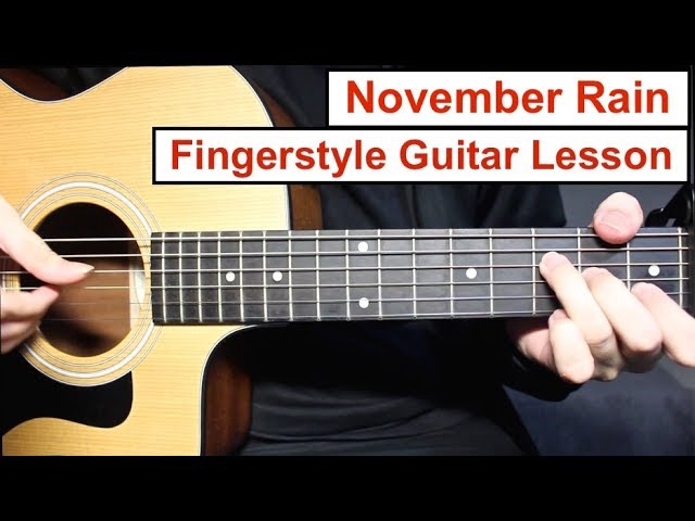 Guns N' Roses - November Rain | Fingerstyle Guitar Lesson (Tutorial) How to play Fingerstyle