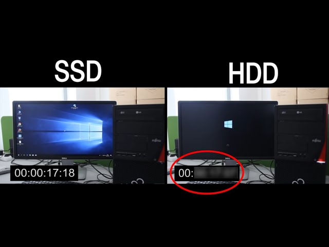 SSD vs. HDD,  Windows 10