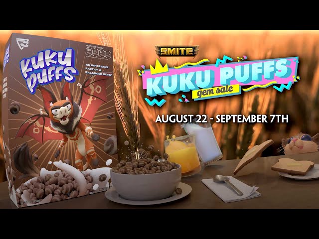 SMITE - Kuku Puffs Gem Sale (August 22nd - September 7th)