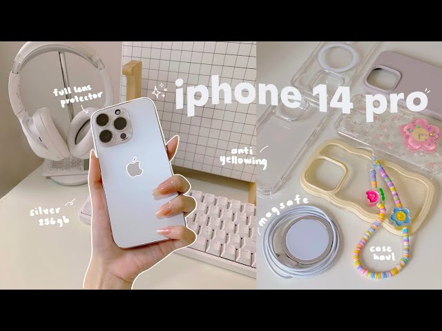 iPhone 14 Pro (silver) 🌸 unboxing, accessories, camera test, iphone xs max comparison