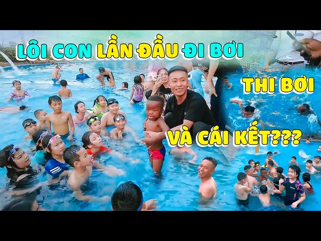 Quang Linh Vlogs || Lôi Con Lần Đầu Đi Bơi ??? Bố Lôi Thể Thiện Kĩ Năng Bơi Siêu Chuyên Nghiệp
