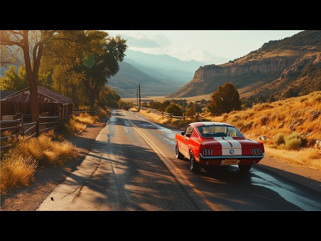 Happy Uplifting Driving Background Music | Scenic Travel Video with American Folk Music