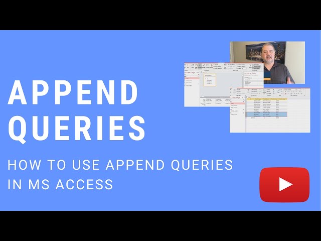 How to Use an Append Query in MS Access: mdb to accdb