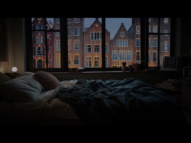The Sound Of Rain Outside The BedroomㅣHeavy Rain For Sleeping, Studying, Relaxing, And Meditating