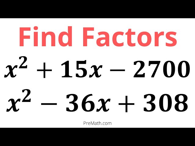 How to Find Factors for Quadratic Expression - Quick & Simple Trick