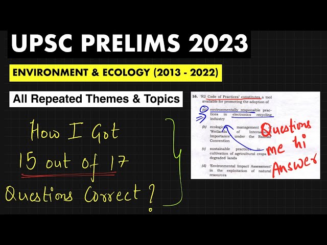 "Predicting the Unpredictable" in Environment for UPSC 2023
