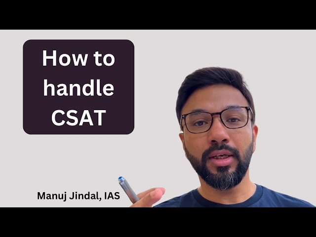 How to pass CSAT easily for UPSC IAS Exam | GET OVER THE FEAR | Manuj Jindal IAS