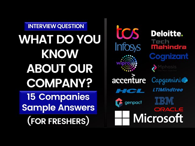 What Do You Know About Our Company?- 15 Top Companies Sample Answers