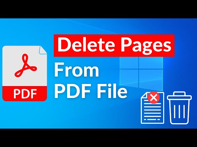 Remove Pages from PDF File | Delete Pages in PDF